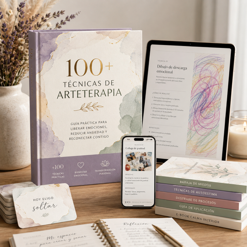 +100 Técnicas de Arteterapia + 5 Bonos de Regalo